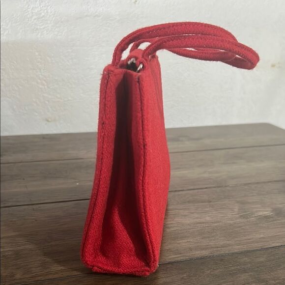 Kate Spade Red Suede Mini Bag – Zebra Print Lining – Magnetic Closure – 8x5.25” - Picture 3 of 7